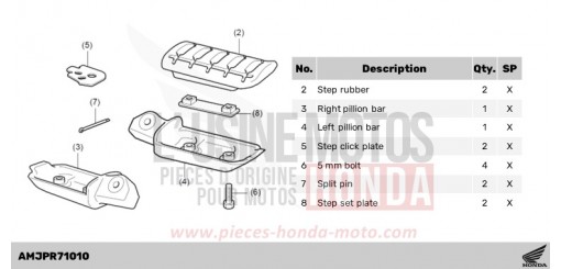KIT,COMFORTABLE PILLION STEP NT1100AR de 2024